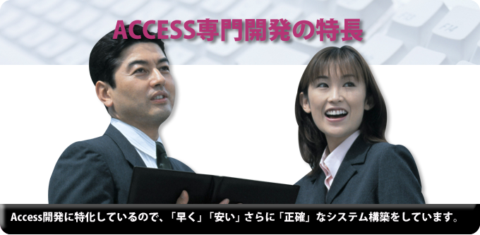 MicroSoft Access開発（ マイクソフト アクセス開発 ）ACCESS（アクセス）専門開発の利点